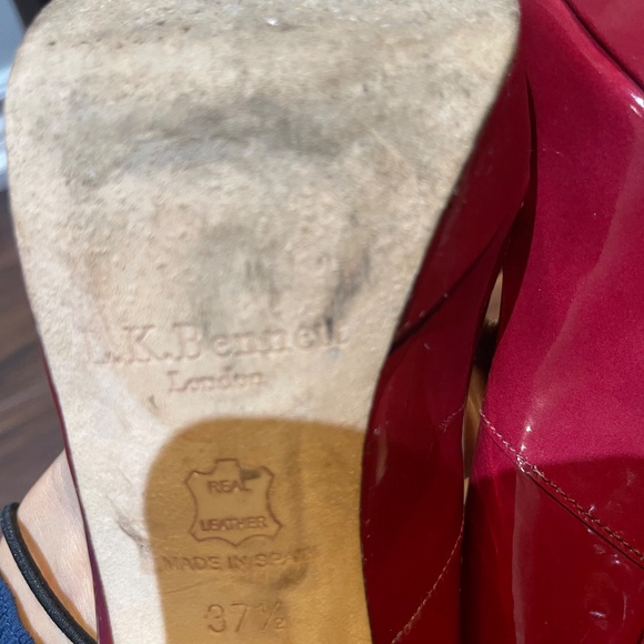 LK Bennett Andie Platform Patent High Heel Shoes 37.5 - Picture 4 of 4